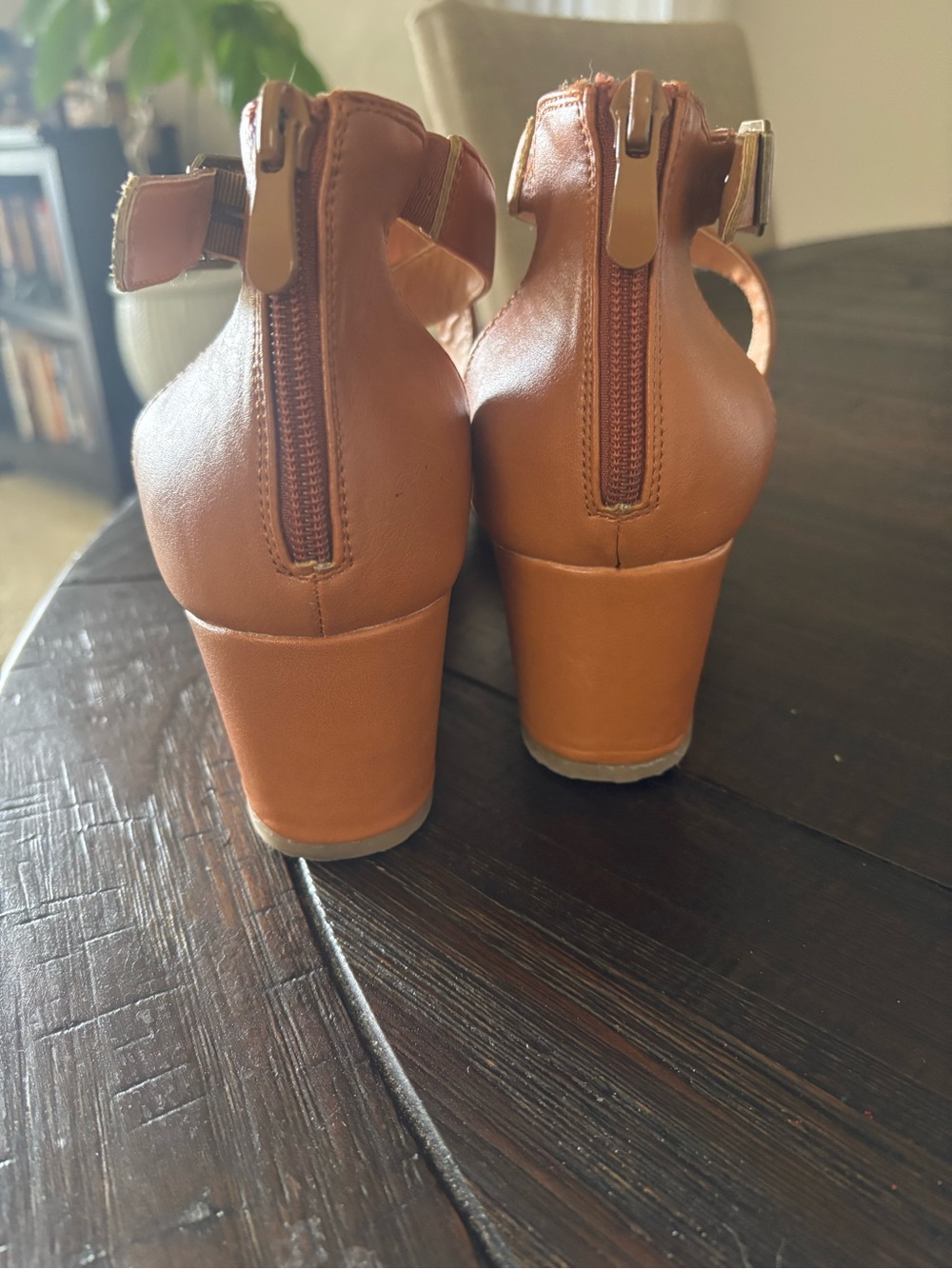 Dream Pairs Tan Strappy Wedge Sandals - Picture 3 of 5